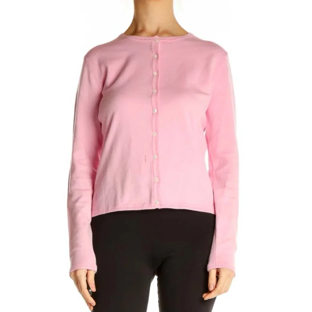 Lilly pulitzer Pink Solid All Day Wear Cardigan - Picture 1 of 4